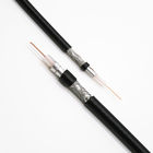 RoHS Black Flexible 1.02mm R6 Coaxial Cable PVC Jacket For CCTV