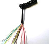 Flexible 28AWG 9 Core Spiral Power Cord , UL2556 Spiral Electrical Wire