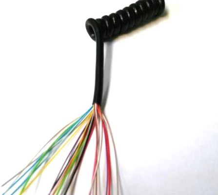 PP Insulated 300V 2 Core Coiled Cable , 300V Spiral Electrical Cable
