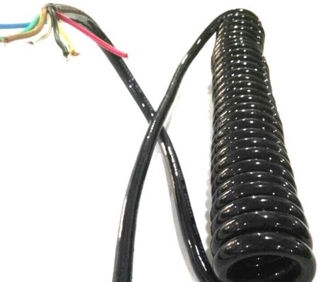 PP Insulated 300V 2 Core Coiled Cable , 300V Spiral Electrical Cable