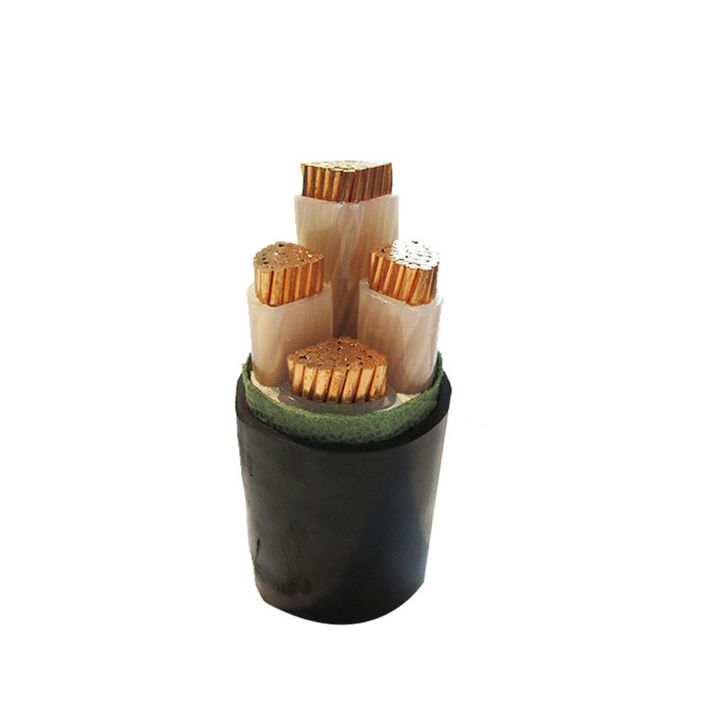 Black Steel Armored 4 Core HV XLPE Cable , 132kV HV Coaxial Cable