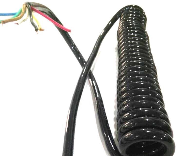 PP Insulated 300V 2 Core Coiled Cable , 300V Spiral Electrical Cable